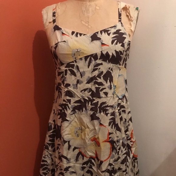 HD Silk Floral Print Dress with Flattering Cross Bodice Detail - Picture 1 of 6